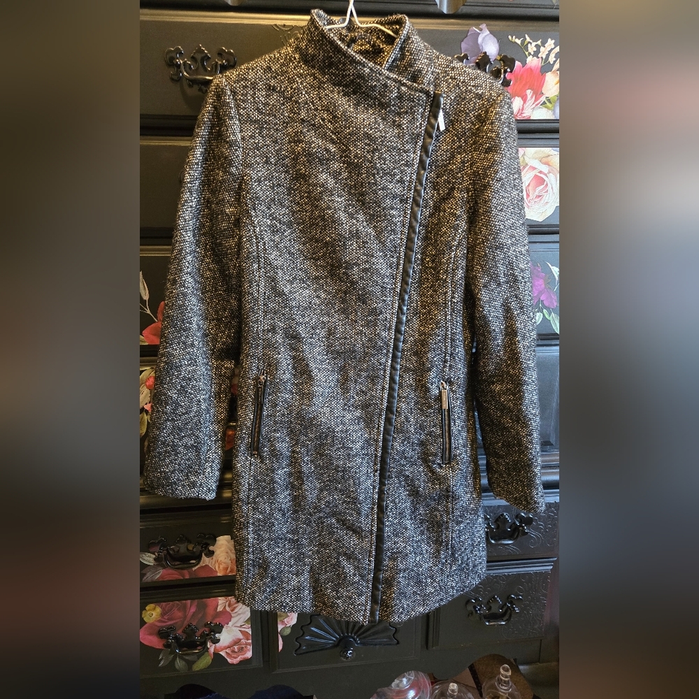 Michael Kors Black and Gray Women's Coat